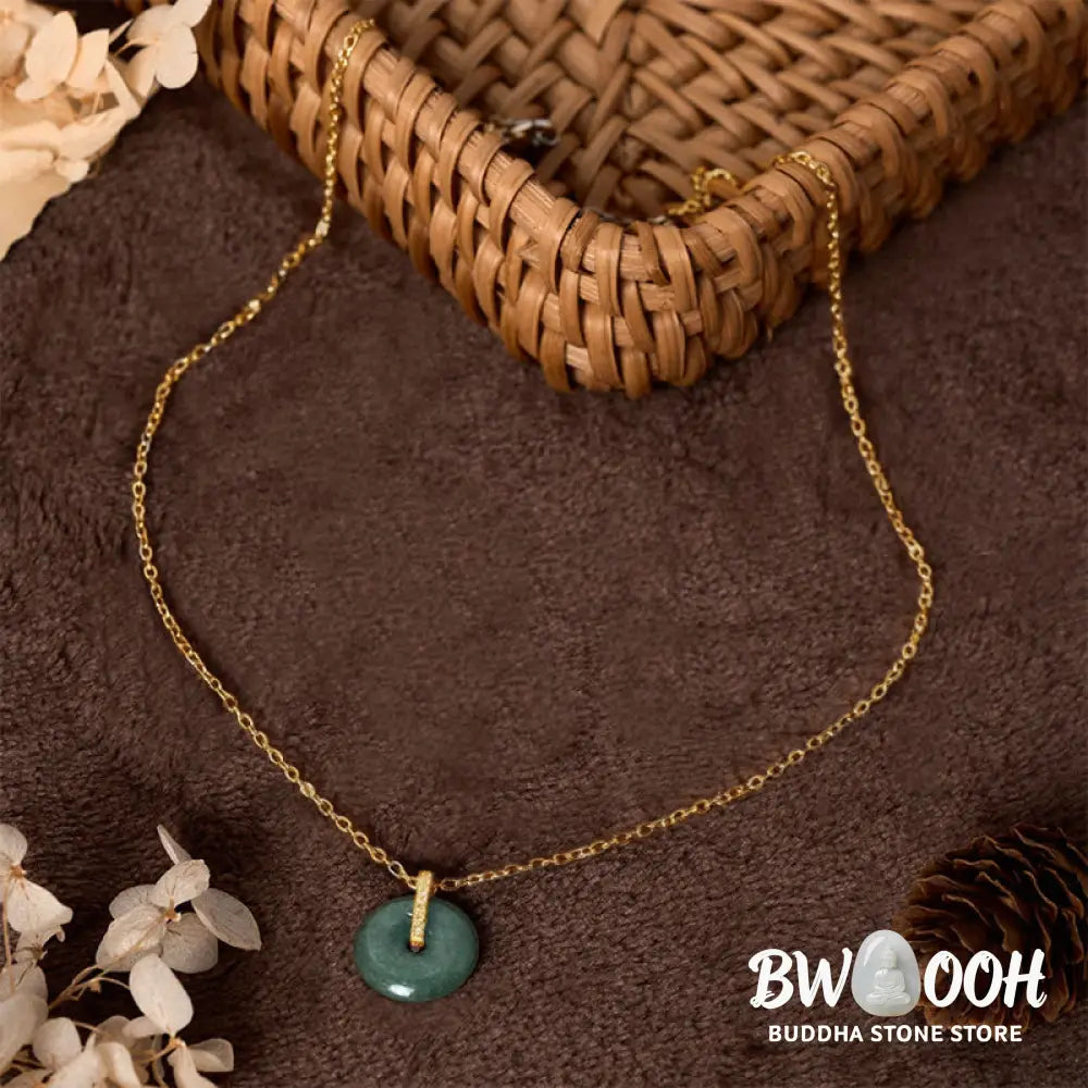 Buddha Stones ’FOR DEAREST MOTHER’ Peace Buckle Jade 925 Sterling Silver Luck Necklace Pendants Includes Gift Message