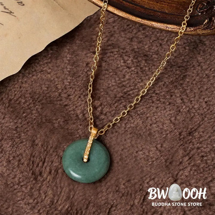 Buddha Stones ’FOR DEAREST MOTHER’ Peace Buckle Jade 925 Sterling Silver Luck Necklace Pendants Includes Gift Message