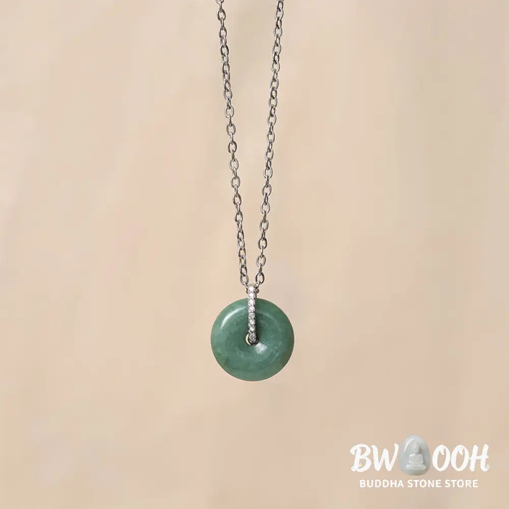 Buddha Stones ’FOR DEAREST MOTHER’ Peace Buckle Jade 925 Sterling Silver Luck Necklace Pendants Includes Gift Message