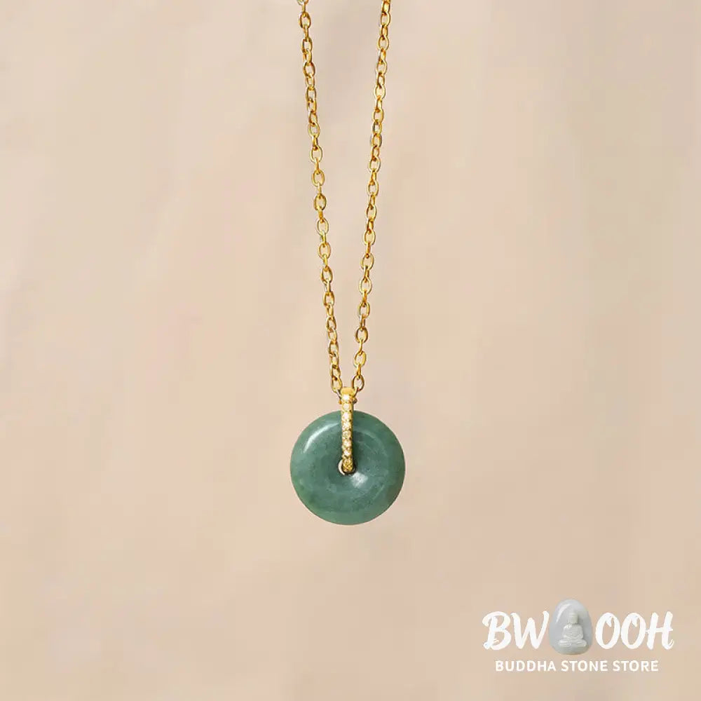 Buddha Stones ’FOR DEAREST MOTHER’ Peace Buckle Jade 925 Sterling Silver Luck Necklace Pendants Includes Gift Message