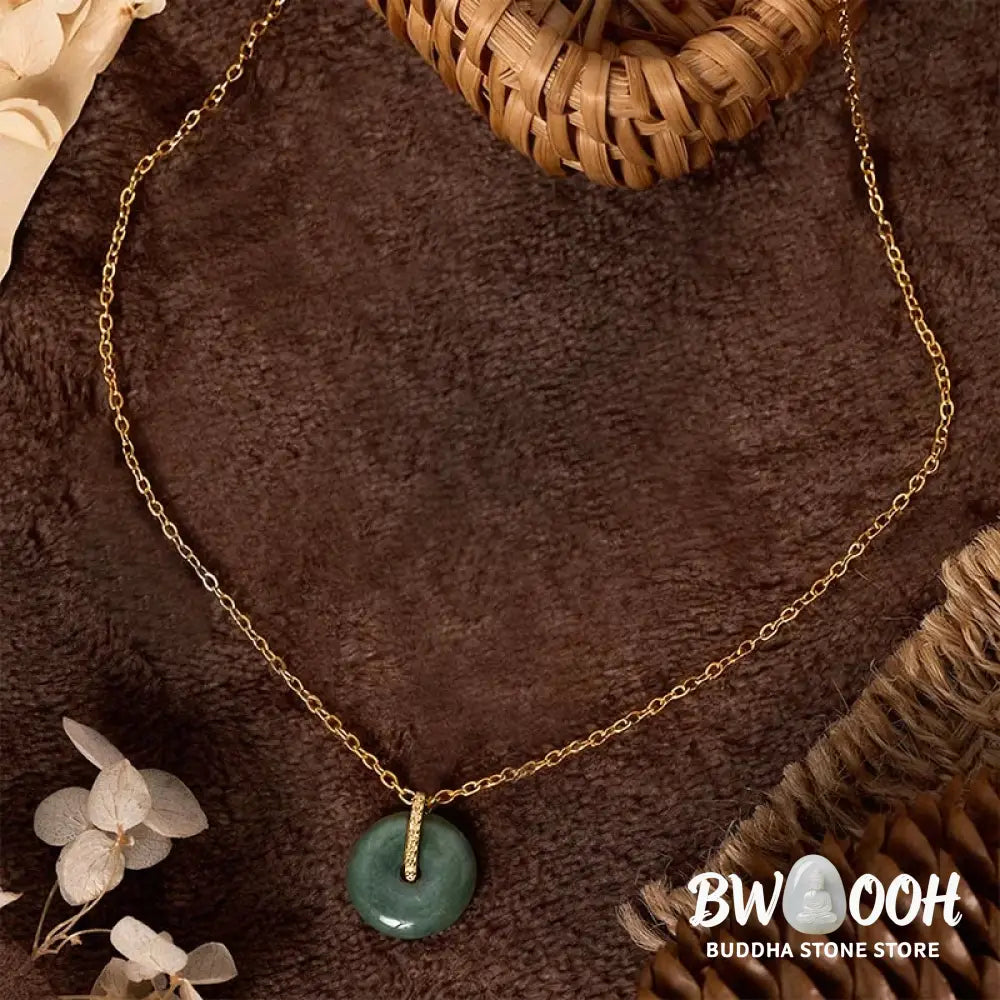 Buddha Stones ’FOR DEAREST MOTHER’ Peace Buckle Jade 925 Sterling Silver Luck Necklace Pendants Includes Gift Message