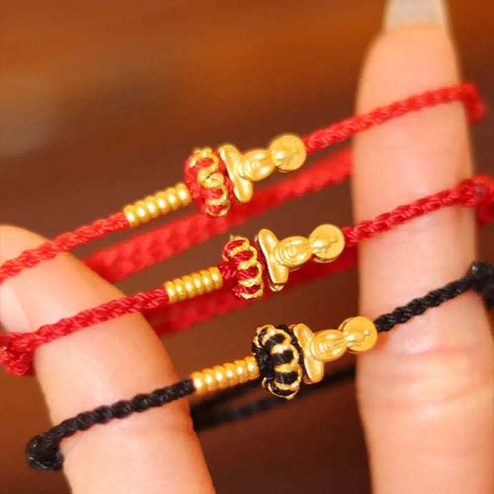 BWOOOH Formless Buddha Lotus Knot Red String Protection B