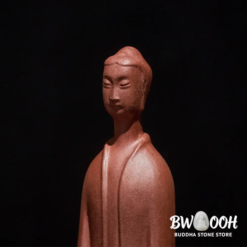 Buddha Stones Formless Buddha Purple Clay Serenity Home Desk Decoration 5.7*9.6 cm - Buddha 5.7*9.6 cm - Decorations