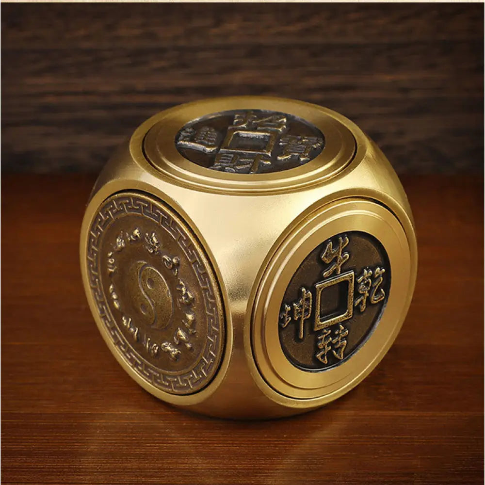 Buddha Stones Four Beasts Feng Shui Yin Yang Bagua Copper Coin Harmony Rotatable Decoration - BWOOOH - Yin Yang