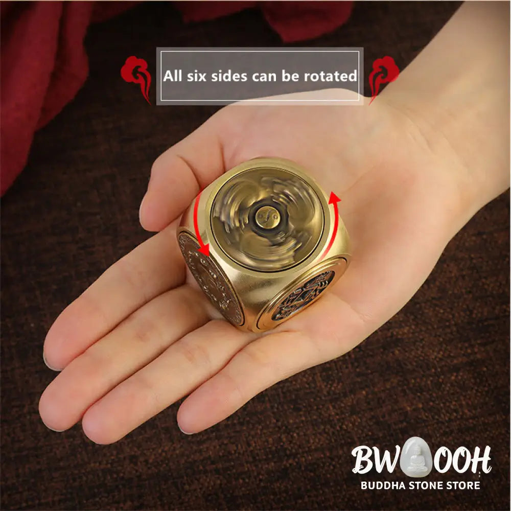 Buddha Stones Four Beasts Feng Shui Yin Yang Bagua Copper Coin Harmony Rotatable Decoration - BWOOOH - Decorations
