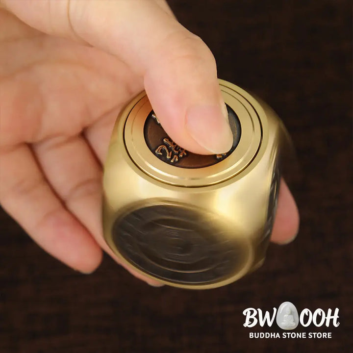 Buddha Stones Four Beasts Feng Shui Yin Yang Bagua Copper Coin Harmony Rotatable Decoration - BWOOOH - Decorations