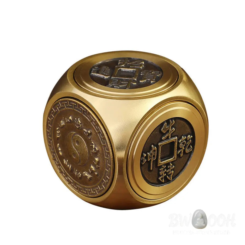 Buddha Stones Four Beasts Feng Shui Yin Yang Bagua Copper Coin Harmony Rotatable Decoration - BWOOOH - Decorations
