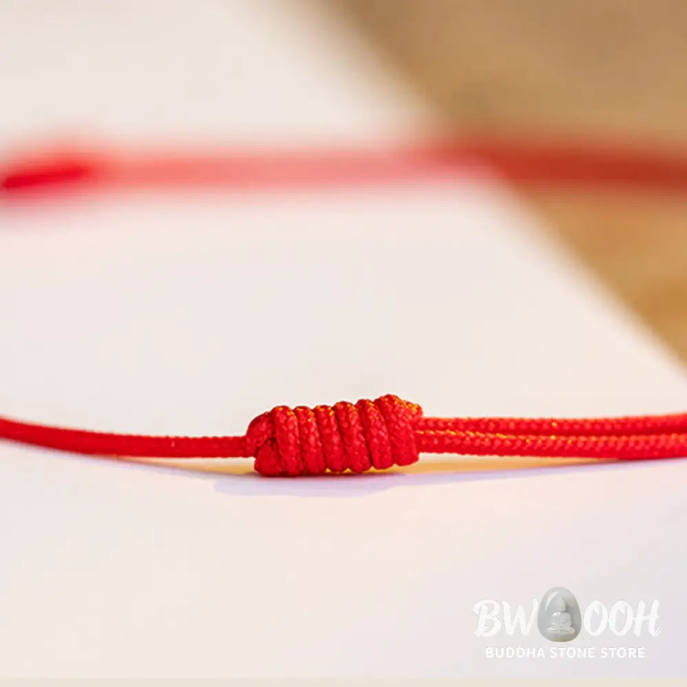 Buddha Stones Four Leaf Clover Cinnabar Blessing Calm String Bracelet Anklet - BWOOOH - Bracelet
