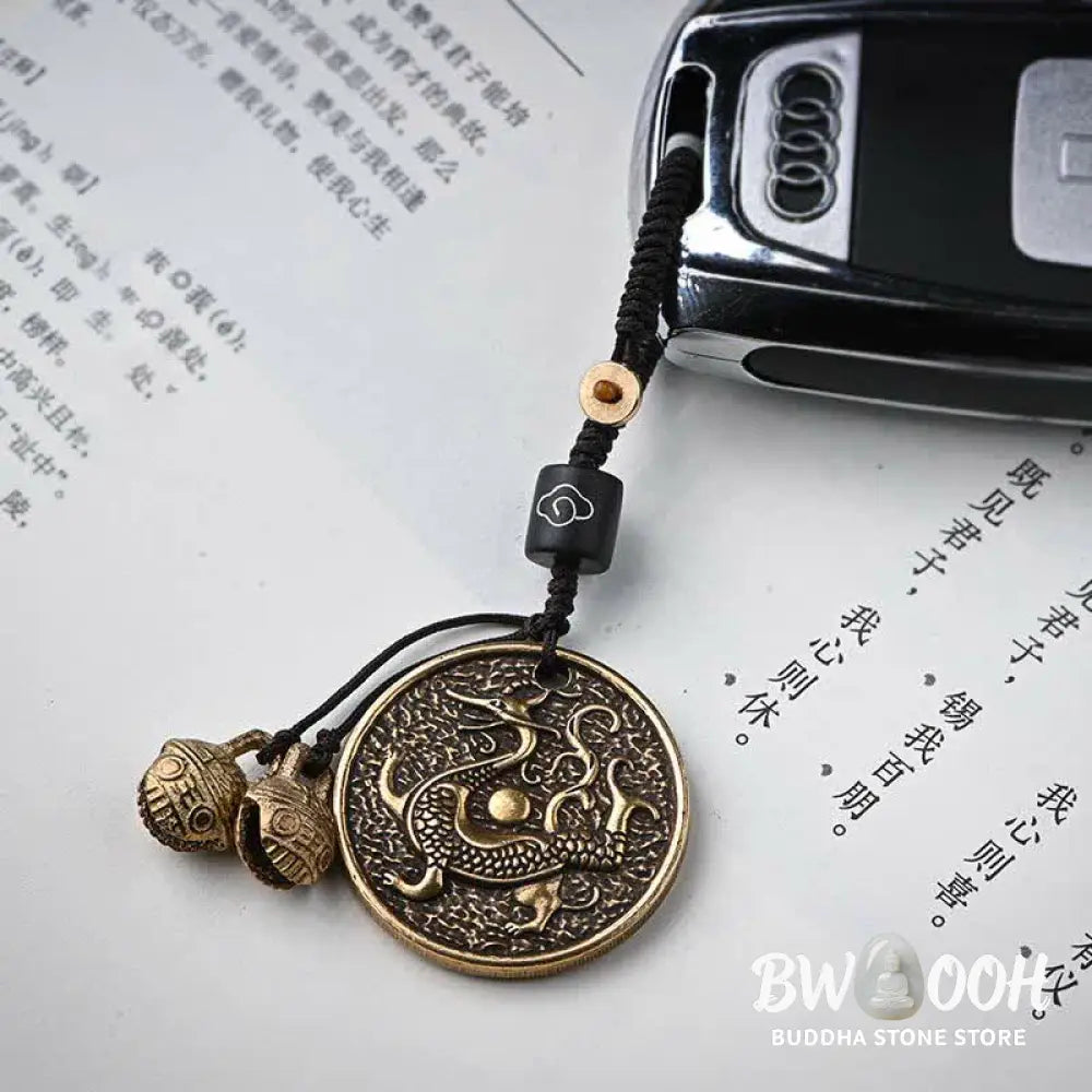Buddha Stones Four Symbols Azure Dragon White Tiger Vermilion Bird Black Tortoise Key Chain - Key Chain