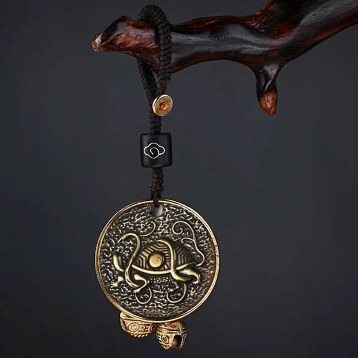 Buddha Stones Four Symbols Azure Dragon White Tiger Vermilion Bird Black Tortoise Key Chain - Black Tortoise - Key Chain