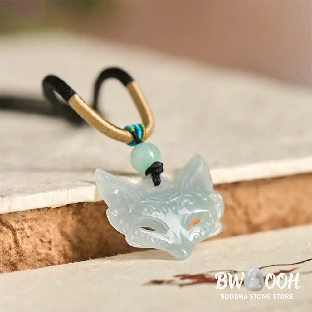 Buddha Stones Fox Mask Prosperity Luck Rope Necklace Pendant - BWOOOH - Fox - Necklaces &amp; Pendants
