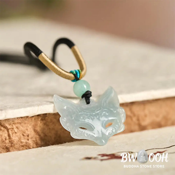 Buddha Stones Fox Mask Prosperity Luck Rope Necklace Pendant - BWOOOH - Fox - Necklaces &amp; Pendants