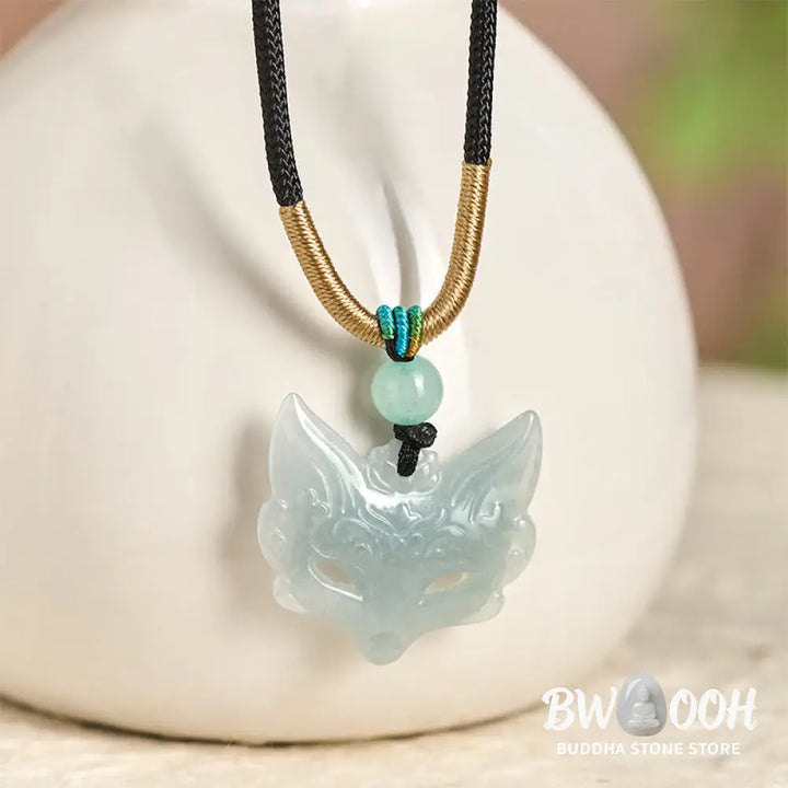 Buddha Stones Fox Mask Prosperity Luck Rope Necklace Pendant - BWOOOH - Fox - Necklaces &amp; Pendants