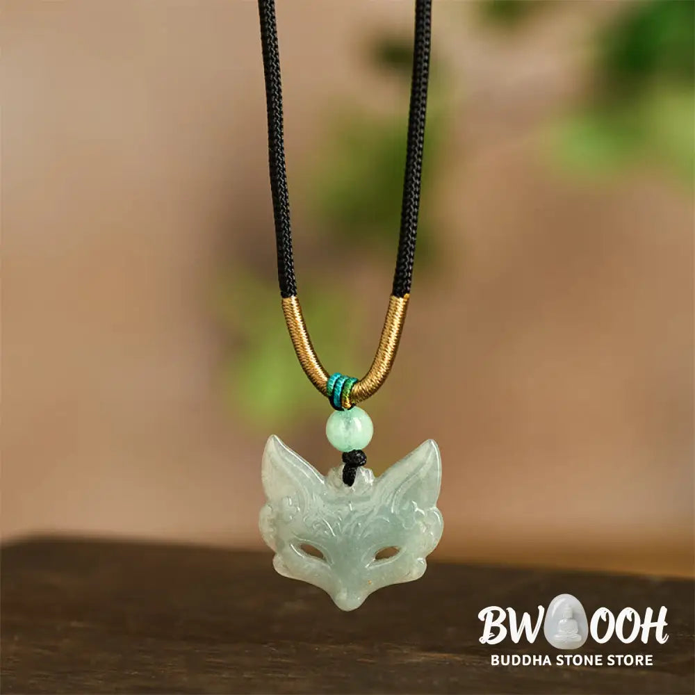 Buddha Stones Fox Mask Prosperity Luck Rope Necklace Pendant - BWOOOH - Fox - Necklaces &amp; Pendants