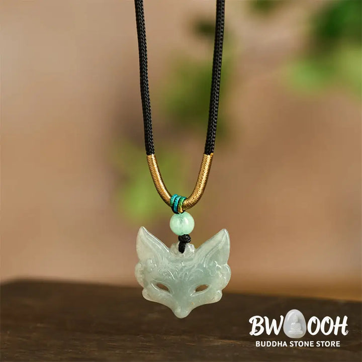 Buddha Stones Fox Mask Prosperity Luck Rope Necklace Pendant - BWOOOH - Fox - Necklaces &amp; Pendants