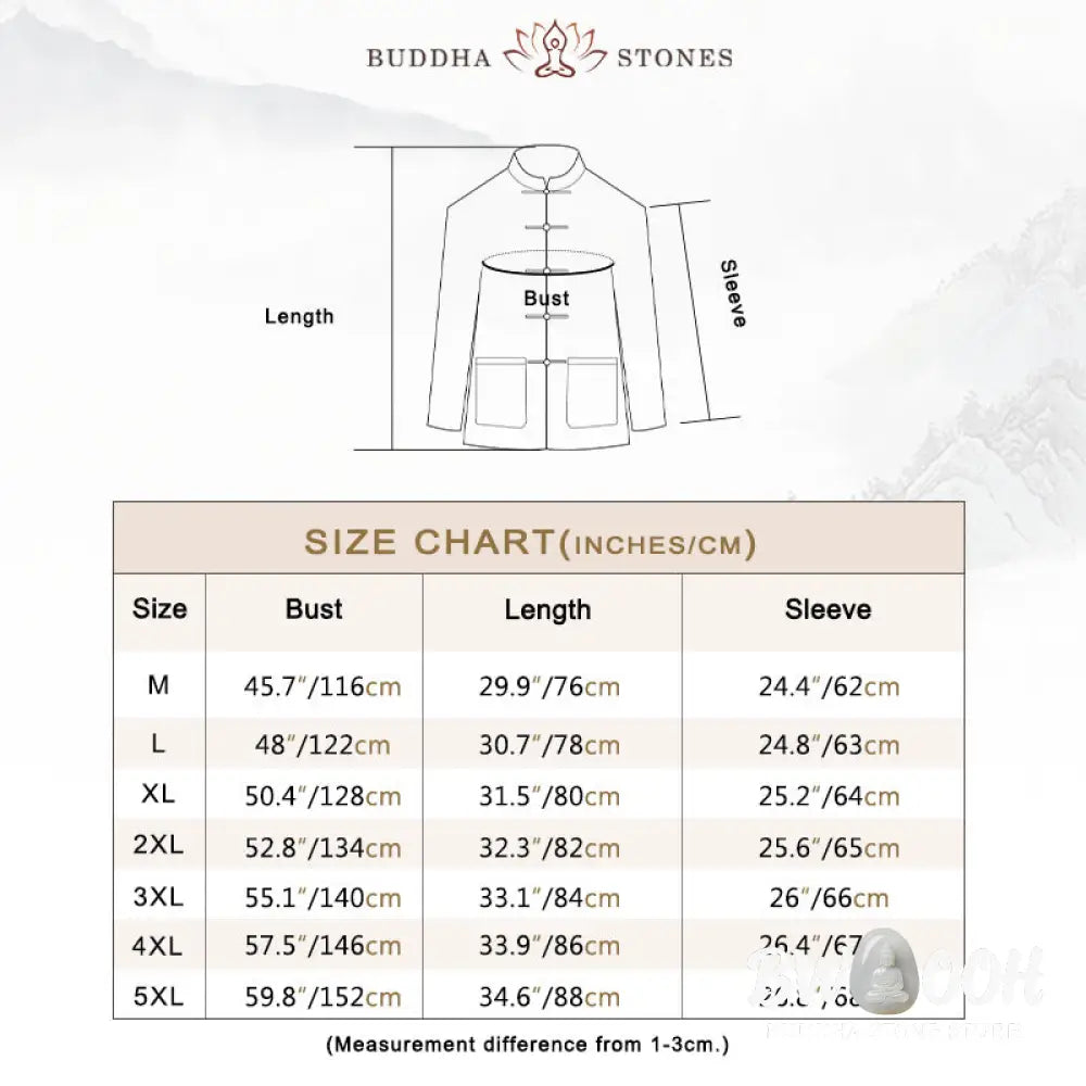 Buddha Stones Frog-Button Chinese Tang Suit Cotton Linen Men Jacket Shirt With Pockets - Men&