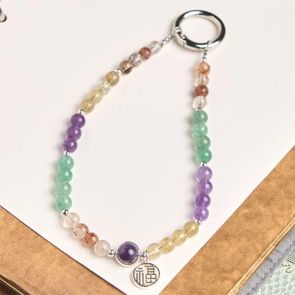BWOOOH Fu Character Charm Super Seven Crystal Growth Key 