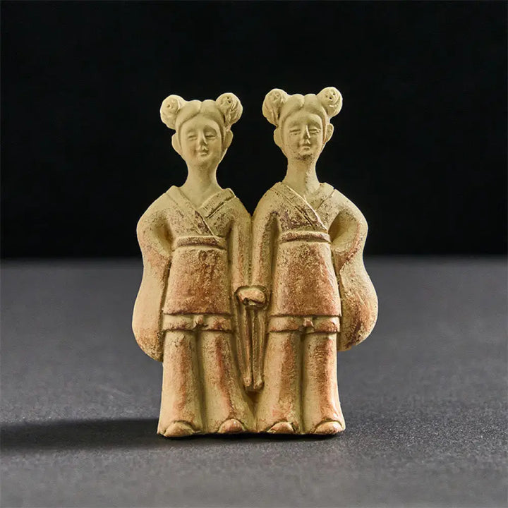 BWOOOH resin Buddha statue - FU Dogs Twins Buddha Square Ding De