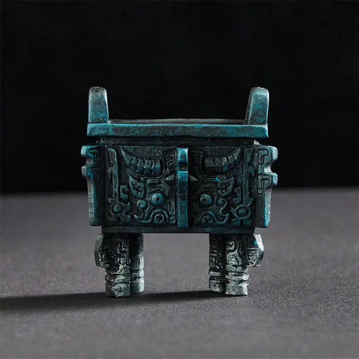 BWOOOH resin Buddha statue - FU Dogs Twins Buddha Square Ding De