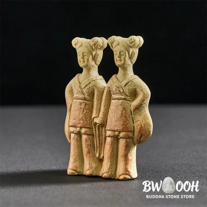 BWOOOH resin Buddha statue - FU Dogs Twins Buddha Square Ding De