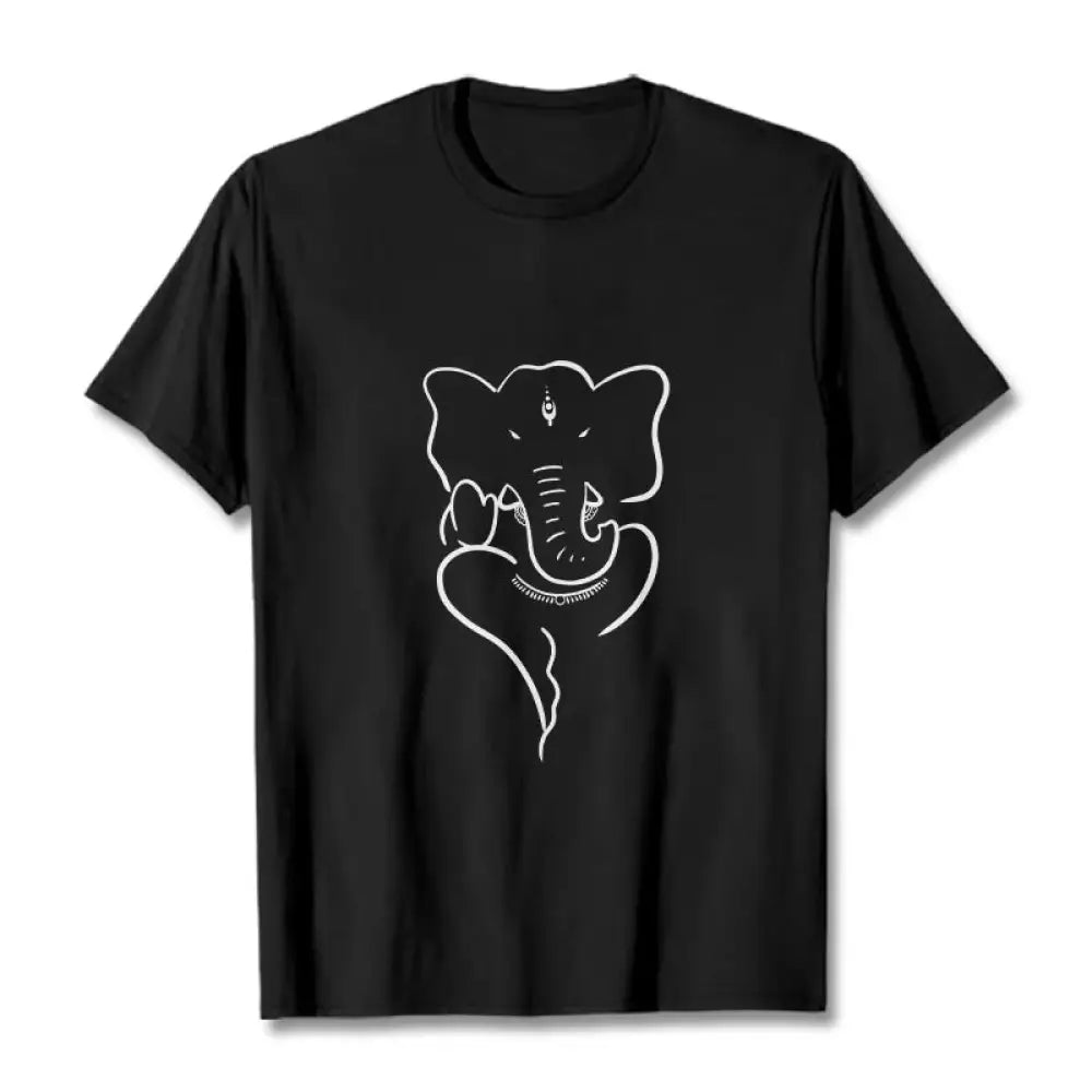 BWOOOH printed yoga pants - Ganesh Elephant Sketch Pattern Tee T-shi
