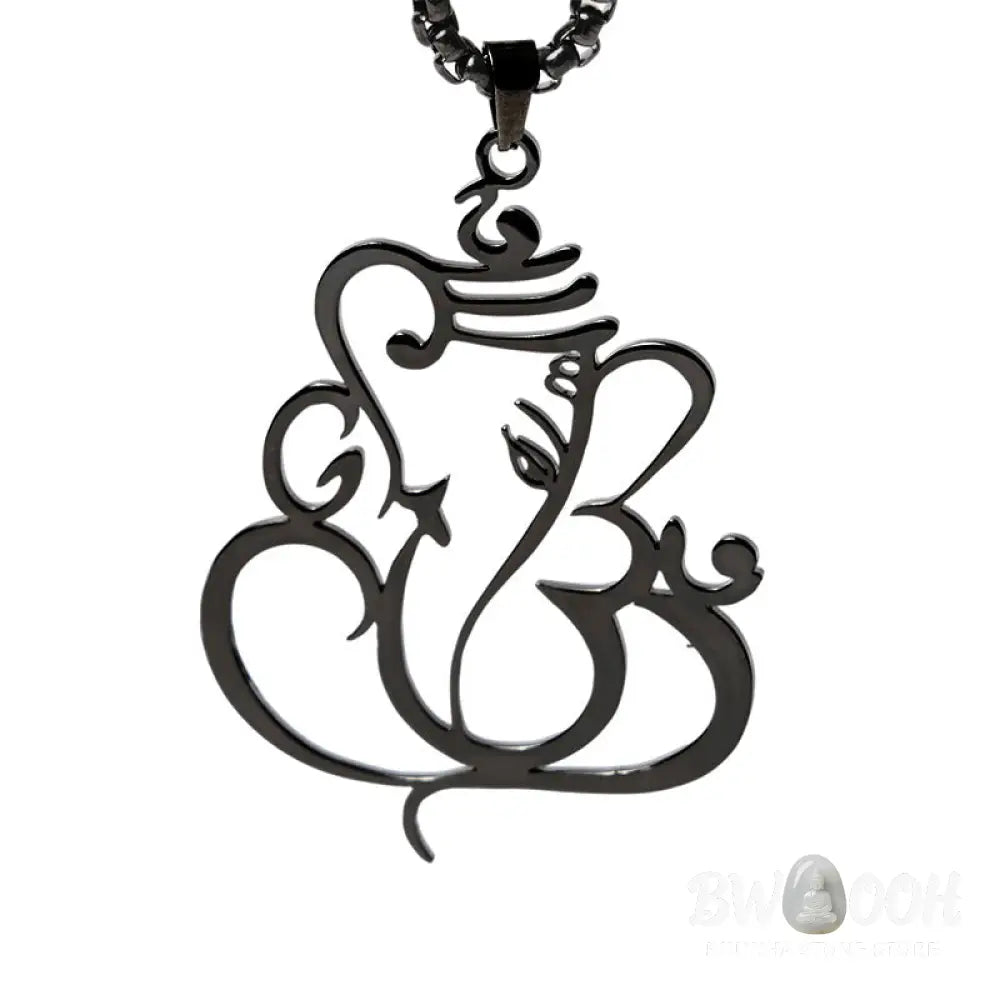 Buddha Stones Ganesh Elephant Stainless Steel Protection Necklace Pendant - BWOOOH - Necklaces &amp; Pendants