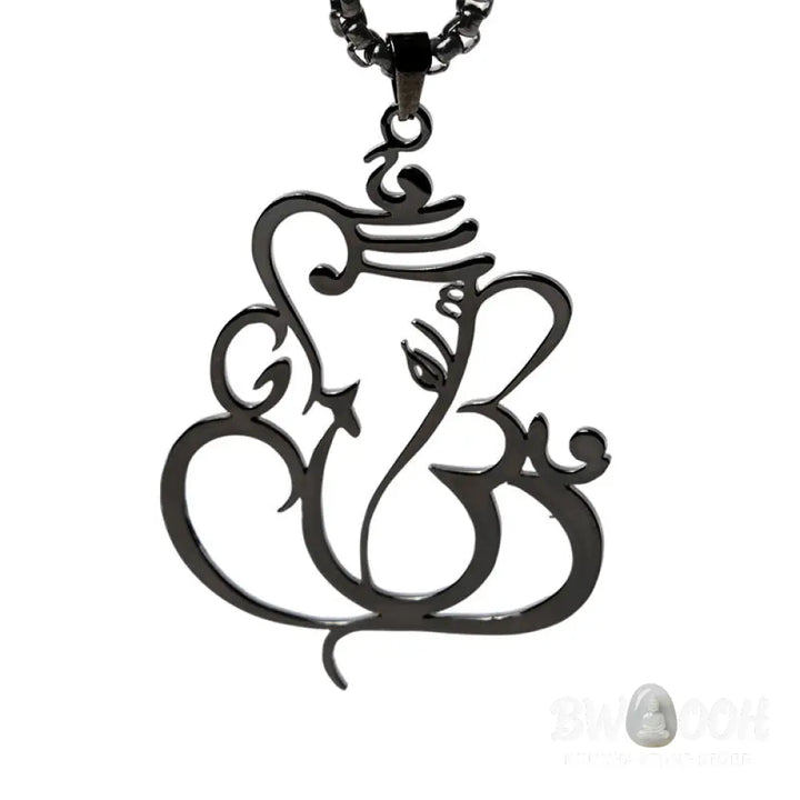 Buddha Stones Ganesh Elephant Stainless Steel Protection Necklace Pendant - BWOOOH - Necklaces &amp; Pendants