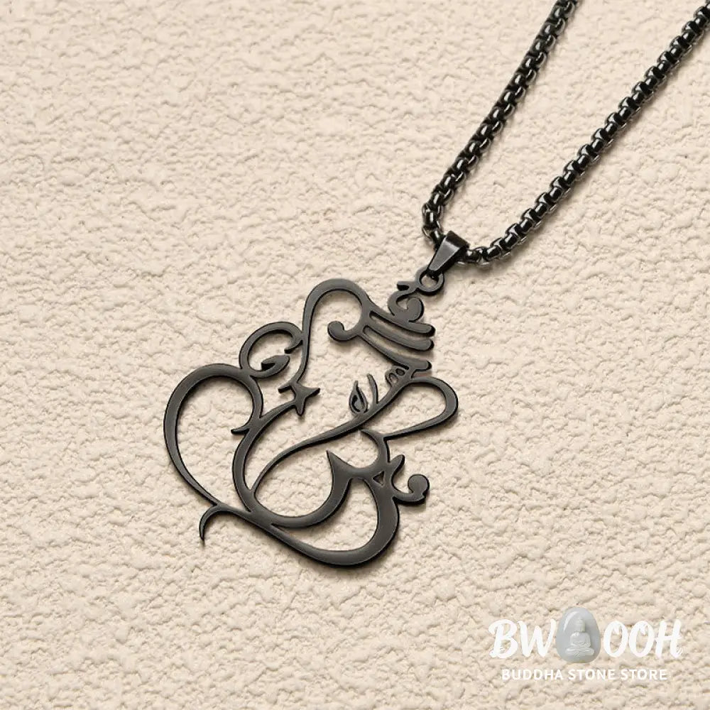 Buddha Stones Ganesh Elephant Stainless Steel Protection Necklace Pendant - BWOOOH - Necklaces &amp; Pendants