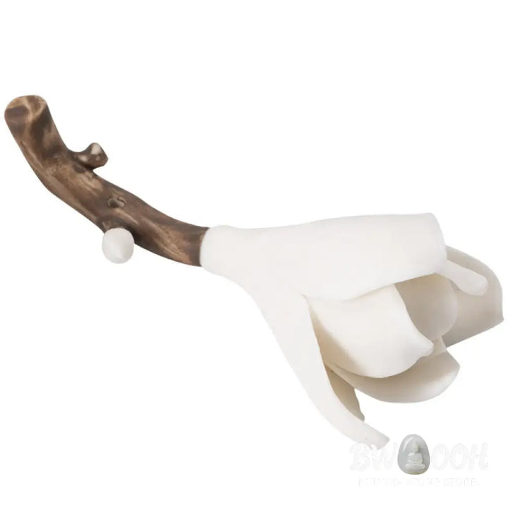 BWOOOH ceramic incense burner - Gardenia Flower Pattern Ceramic Hea
