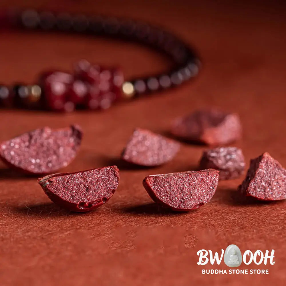 BWOOOH Garnet Cinnabar PiXiu Blessing Calm String Bracelet - Baby Pixiu(Wrist Circumference 14-19cm) - Bracelet