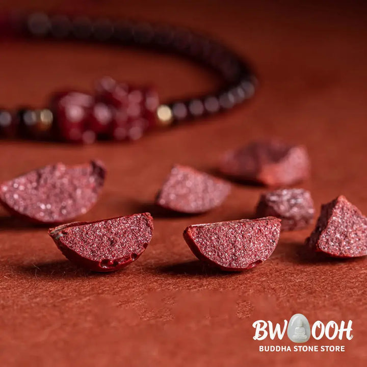 BWOOOH Garnet Cinnabar PiXiu Blessing Calm String Bracelet - Baby Pixiu(Wrist Circumference 14-19cm) - Bracelet