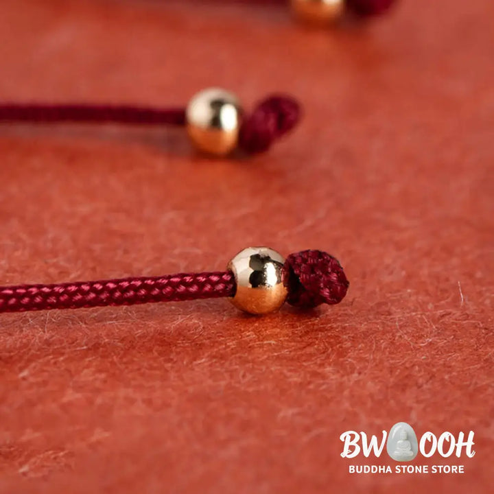 BWOOOH Garnet Cinnabar PiXiu Blessing Calm String Bracelet - Baby Pixiu(Wrist Circumference 14-19cm) - Bracelet