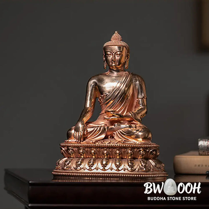 BWOOOH Gautama Shakyamuni Buddha Figurine Serenity Copper Statue Home Decoration - 3*2.5*1.5cm - Decorations