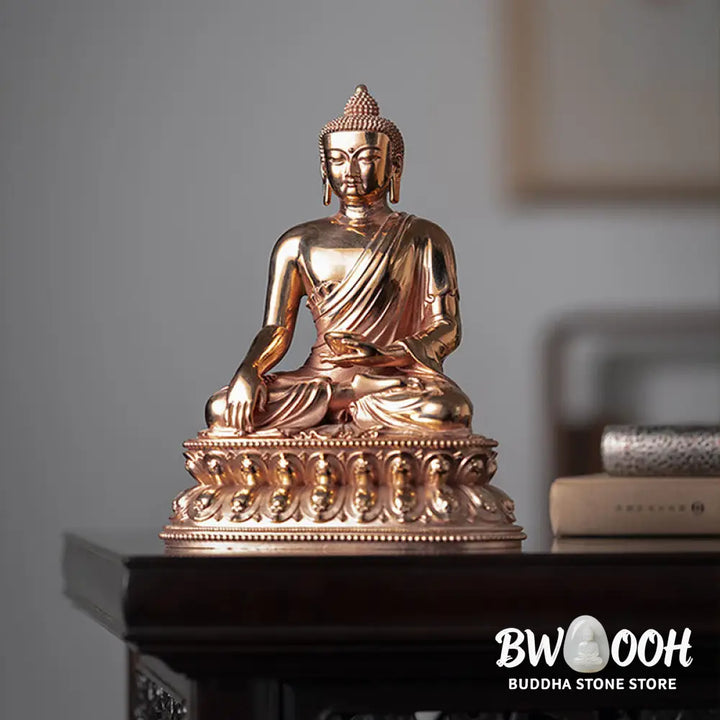 BWOOOH Gautama Shakyamuni Buddha Figurine Serenity Copper Statue Home Decoration - 3*2.5*1.5cm - Decorations