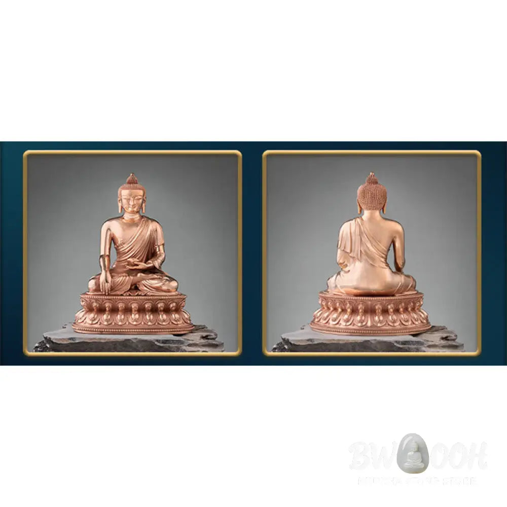 BWOOOH Gautama Shakyamuni Buddha Figurine Serenity Copper Statue Home Decoration - 3*2.5*1.5cm - Decorations