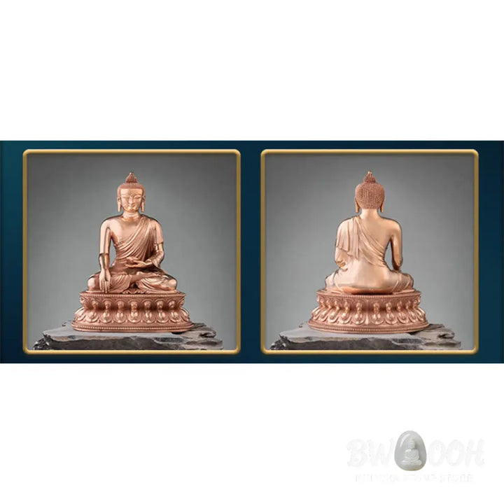 BWOOOH Gautama Shakyamuni Buddha Figurine Serenity Copper Statue Home Decoration - 3*2.5*1.5cm - Decorations