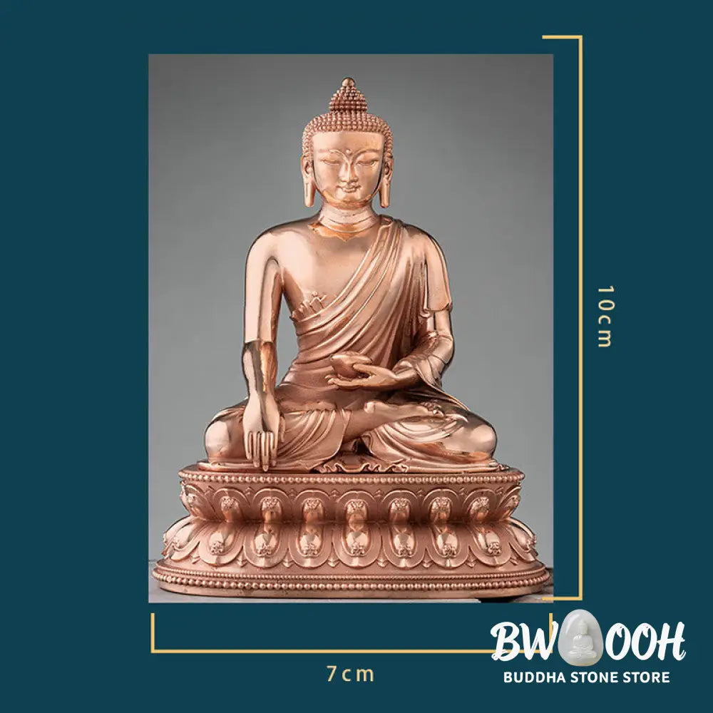 BWOOOH Gautama Shakyamuni Buddha Figurine Serenity Copper Statue Home Decoration - 3*2.5*1.5cm - Decorations