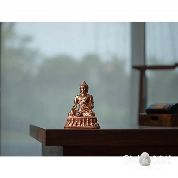 BWOOOH Gautama Shakyamuni Buddha Figurine Serenity Copper Statue Home Decoration - 3*2.5*1.5cm - Decorations