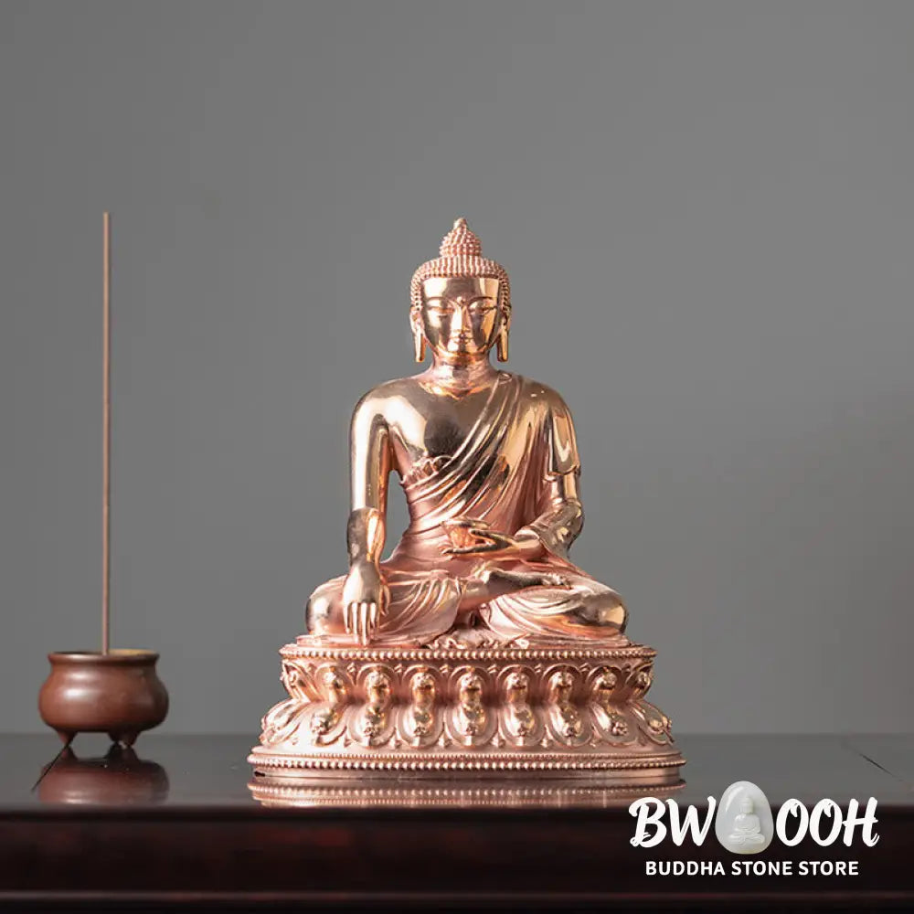 BWOOOH Gautama Shakyamuni Buddha Figurine Serenity Copper Statue Home Decoration - 3*2.5*1.5cm - Decorations