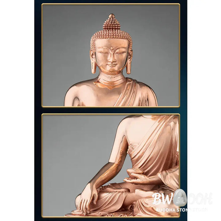 BWOOOH Gautama Shakyamuni Buddha Figurine Serenity Copper Statue Home Decoration - 3*2.5*1.5cm - Decorations