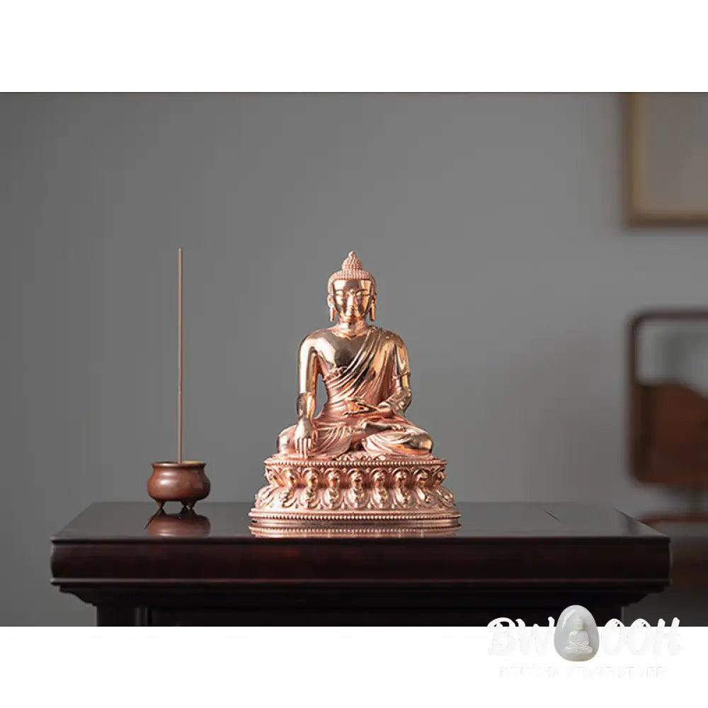 BWOOOH Gautama Shakyamuni Buddha Figurine Serenity Copper Statue Home Decoration - 3*2.5*1.5cm - Decorations