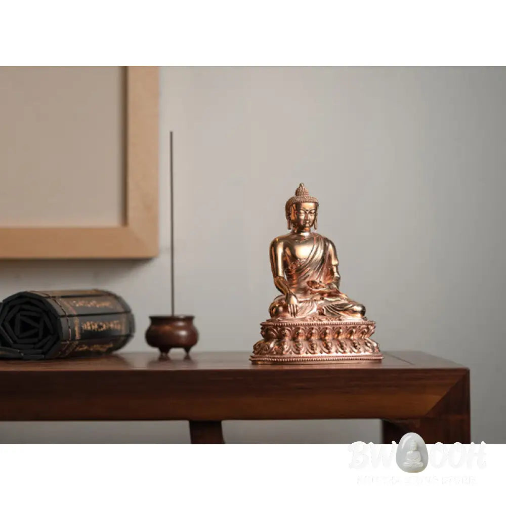BWOOOH Gautama Shakyamuni Buddha Figurine Serenity Copper Statue Home Decoration - 3*2.5*1.5cm - Decorations