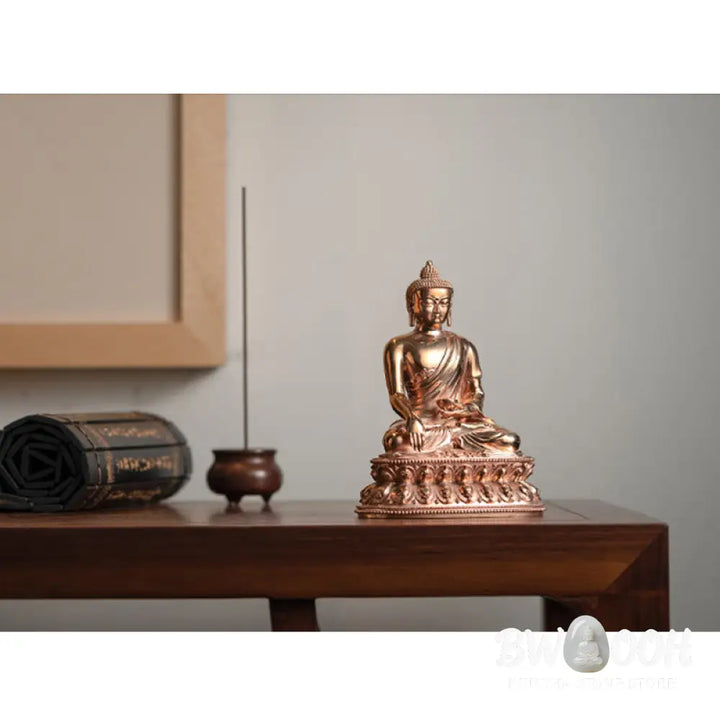 BWOOOH Gautama Shakyamuni Buddha Figurine Serenity Copper Statue Home Decoration - 3*2.5*1.5cm - Decorations