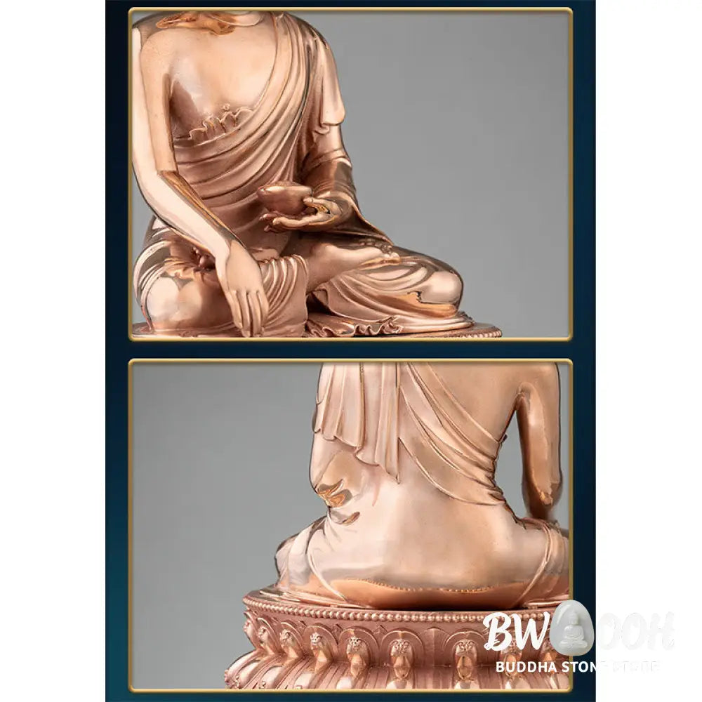 BWOOOH Gautama Shakyamuni Buddha Figurine Serenity Copper Statue Home Decoration - 3*2.5*1.5cm - Decorations