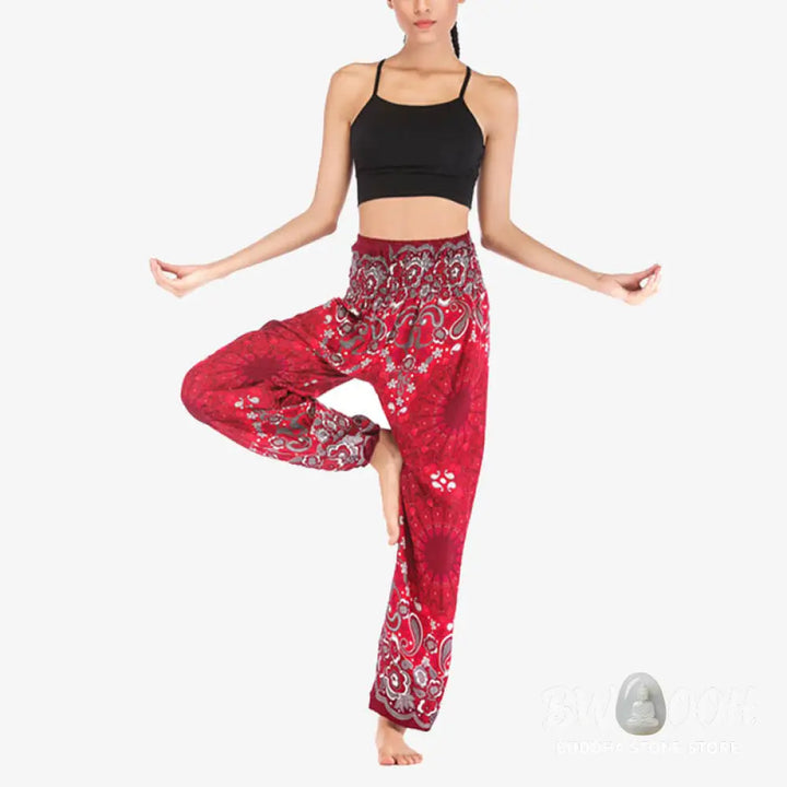 BWOOOH mandala print harem pants - Geometric Mandala Pattern Loose Harem Tr