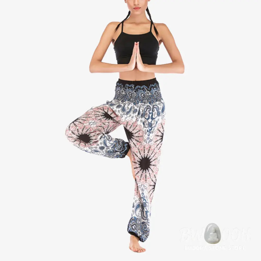 BWOOOH mandala print harem pants - Geometric Mandala Pattern Loose Harem Tr
