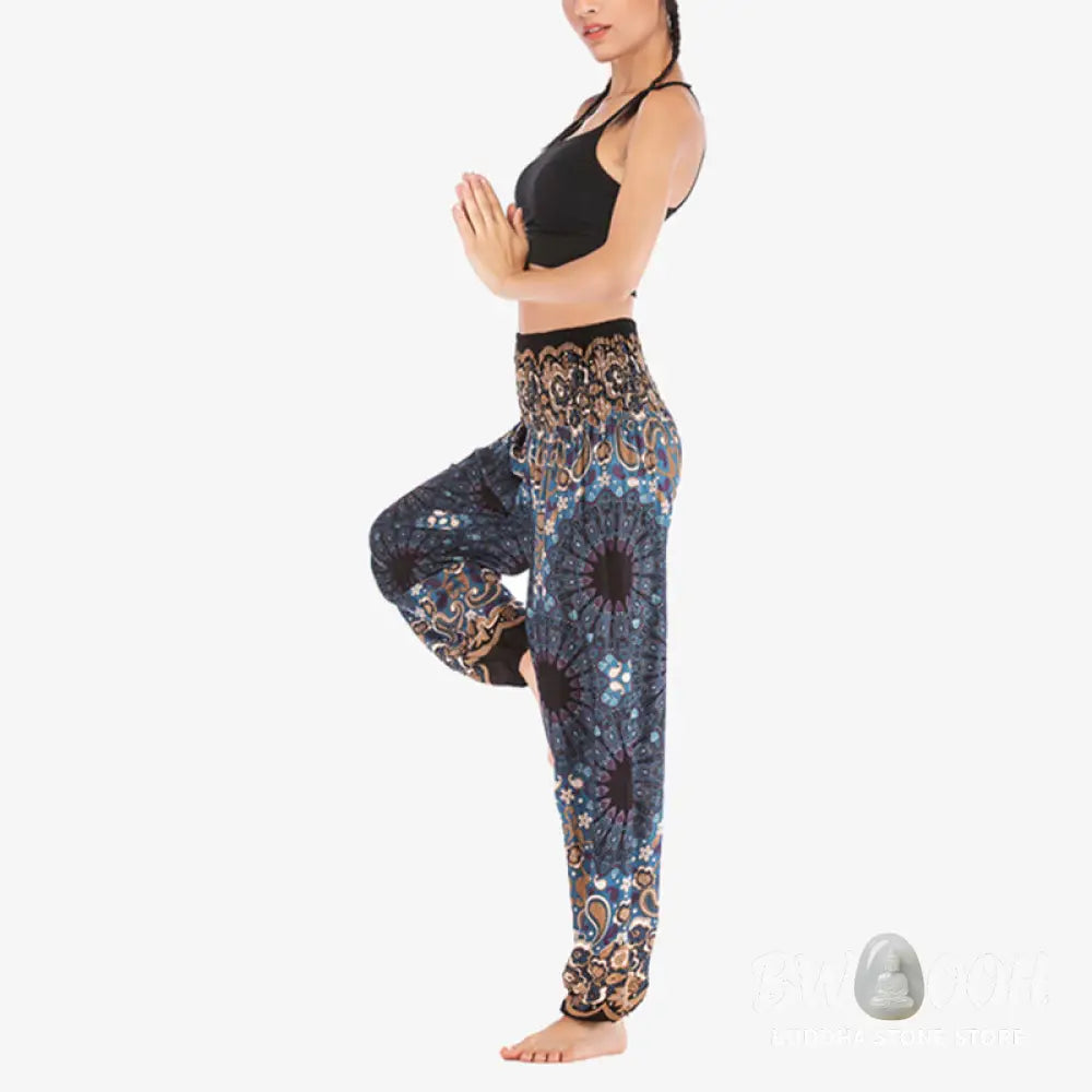 BWOOOH mandala print harem pants - Geometric Mandala Pattern Loose Harem Tr