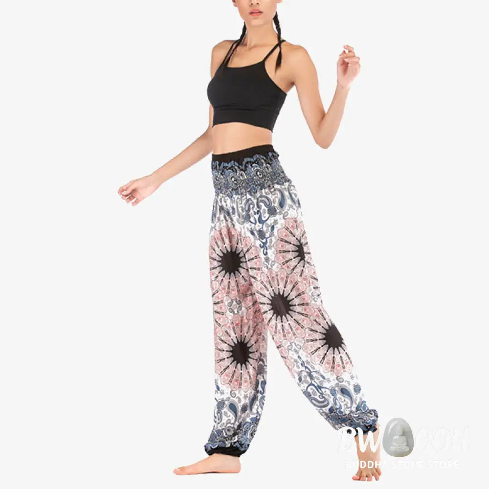 BWOOOH mandala print harem pants - Geometric Mandala Pattern Loose Harem Tr