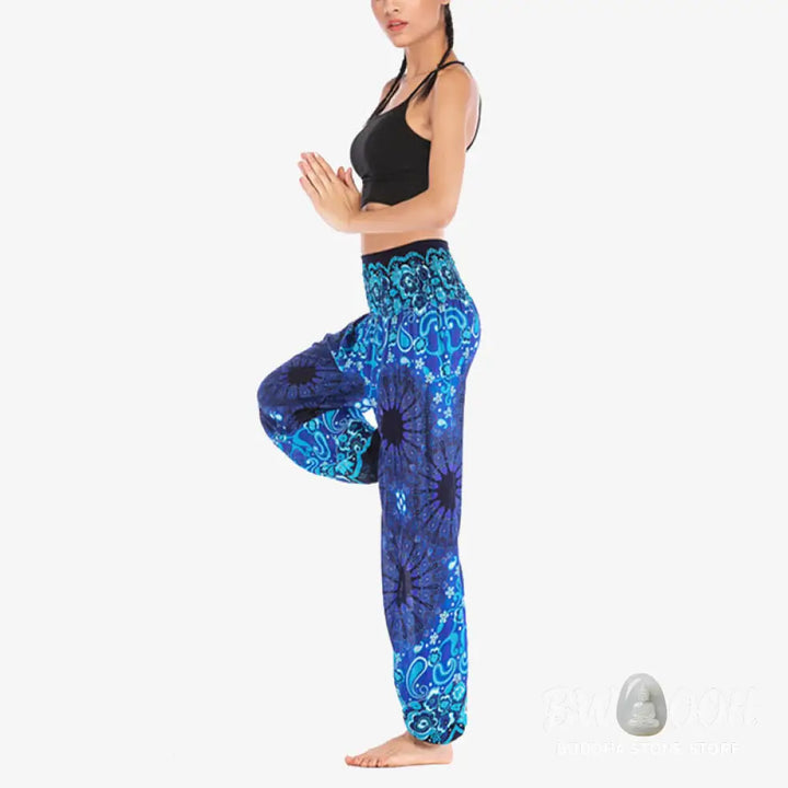 BWOOOH mandala print harem pants - Geometric Mandala Pattern Loose Harem Tr