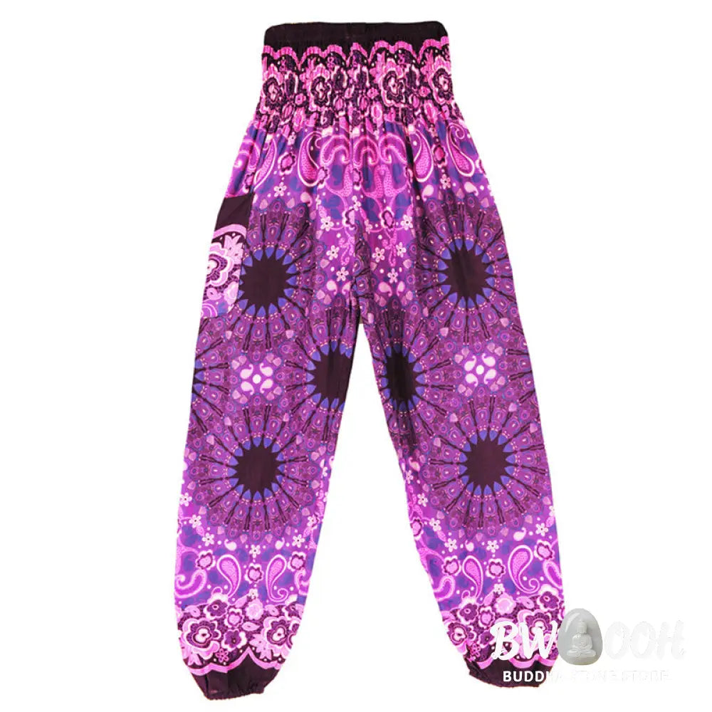 BWOOOH mandala print harem pants - Geometric Mandala Pattern Loose Harem Tr